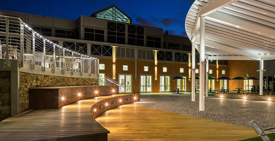 Delaware Technical Community College during the night